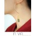 High-end new Chinese-style earrings ethnic style green jade plated with 14k gold sand earrings invia original design