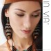 Vintage Melad Indian tribe feather earrings for women, Bohemian ethnic style jewelry, hippie invia