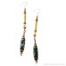 Invia Original Design Ethnic Style Long Earrings Nepal Tibetan Style Bead Pendant 925 Silver Needle Earrings Retro