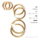 Méladebao stainless steel gold round hoop earrings European and American exaggerated high fashion circle earrings for women