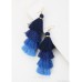 Travel with European and American tassel earrings, ethnic style long earrings, bohemian ear drops, no ear hole clips