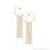 Inlaid super shiny full diamond tassel earrings light luxury high-end ear hanging women's no ear hole 2023 new style trendy night club ear