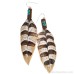 Vintage Melad Indian tribe feather earrings for women, Bohemian ethnic style jewelry, hippie invia