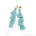 White tassel vacation earrings 2023 new trend bohemian style jewelry ear clip without ear hole female long temperament