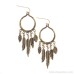 Drop-shaped feather leaf tassel earrings 2023 new style trendy earrings for women temperament European and American Bohemian style