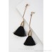 Milaad seaside vacation earrings for women long tassel earrings retro exaggerated high-end feeling long earrings temperament high-end