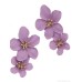 Changchun flower blue and purple flower earrings 2023 new sweet and beautiful earrings earrings small fresh super fairy net red