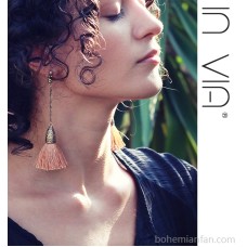 Milaad seaside vacation earrings for women long tassel earrings retro exaggerated high-end feeling long earrings temperament high-end