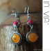 Tibetan-style Nepalese imitation amber earrings female autumn and winter plated 925 silver retro ethnic minority earrings jade