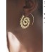 Circle earrings for women 2023 new style trendy European and American style hippie unique personality gold mandala spiral ear cuff earrings