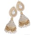 Wedding ear jewelry Indian jewelry women's earrings retro luxury court water drop white pearl bride ear studs ear pendant