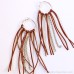 Milaad original retro leather tassel earrings ethnic style Bohemian jewelry women's long style temperament Europe and America