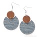 Lightweight! Blue Bohemian style jewelry wooden painted earrings for women 925 silver needle without ear holes ear clip seaside vacation