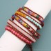 European and American bohemian boho style beaded wrap bracelet retro ethnic bracelet female hippie street vacation