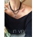 Inlaid diamond multi-layer cross necklace, small and unique design choker, dark style necklace, versatile sweater chain