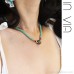 Invia retro ethnic style choker turquoise necklace female clavicle chain Thai style beach vacation accessories