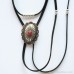 Invia retro ethnic Bohemian wind clavicle double-layer long necklace female sweater chain leather rope Navajo turquoise