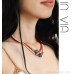 Invia retro ethnic style choker turquoise necklace female clavicle chain Thai style beach vacation accessories