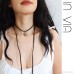 Retro Merad choker neck chain collar necklace female clavicle chain leather rope double layer student simple personality collar