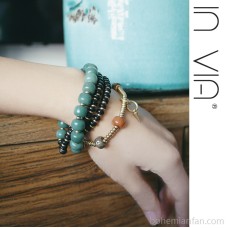 Ethnic style green shade bodhi root bracelet female retro literary multi-circle multi-layer bracelet male Tibetan hand jewelry