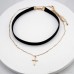 Black velvet neck chain double-layer collar necklace ins cold wind female clavicle chain neck strap net red simple choker