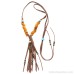 Long and Short Dual-use Bohemian Ethnic Style Long Necklace Female Sweater Chain Imitation Amber Ancient Bead Tassel Invia