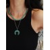 Takahashi Gorou turquoise collarbone necklace, double-layered sweater chain, denim Native American bohemian ethnic style