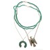 Takahashi Gorou turquoise collarbone necklace, double-layered sweater chain, denim Native American bohemian ethnic style