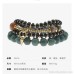 Ethnic style green shade bodhi root bracelet female retro literary multi-circle multi-layer bracelet male Tibetan hand jewelry