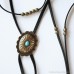 Invia retro ethnic Bohemian wind clavicle double-layer long necklace female sweater chain leather rope Navajo turquoise