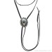 Invia retro ethnic Bohemian wind clavicle double-layer long necklace female sweater chain leather rope Navajo turquoise