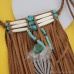 Indian tassel turquoise tassel necklace arm chain Bohemian ethnic style jewelry retro invia original