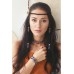 Bohemian ethnic style jewelry leather wide bracelet female scar cover wrist decoration retro tribe Indian invia