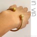 Invia Egyptian Greek retro wind gold bracelet titanium steel does not fade open adjustable bracelet exotic exaggerated