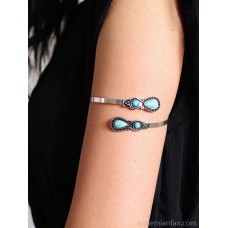 Send imitation turquoise retro vintage arm bracelet arm ring exotic arm jewelry Bohemian jewelry