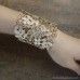 High-end wrist accessory Bohemian sand gold wide bracelet scar cover female hand accessory Indian jewelry hollow vintage style