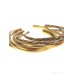 Bohemian jewelry sand gold color loop bracelet open Indian jewelry female Nepal brass ethnic bracelet