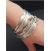 Vintage ethnic Bohemian style arm accessory armlet Yang Liping same style Miao silver bracelet ancient style dance