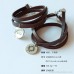 Invia leather wrapped rope bracelet multi-layer open bracelet pure silver retro style couple trendy men's gift for boyfriend