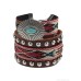 Bohemian ethnic style jewelry leather wide bracelet female scar cover wrist decoration retro tribe Indian invia