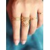 Bohemian style gold titanium steel stackable ring female open personality does not fade Greek Egyptian Indian jewelry