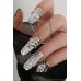 Set with diamonds personality nail cover fingertip ring hip-hop punk Korean street fashion metal dark adjustable