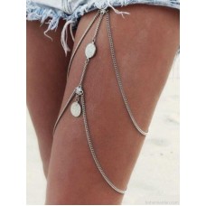 Thigh chain Bohemian style jewelry European and American hippie metal coins body chain beach vacation bikini accessories