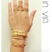 Bohemian style gold titanium steel stackable ring female open personality does not fade Greek Egyptian Indian jewelry