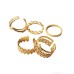 Bohemian style gold titanium steel stackable ring female open personality does not fade Greek Egyptian Indian jewelry