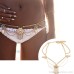 Indian jewelry women's belly dance tassel waist chain sexy gold silver multilayer chain European and American Bohemian body chain